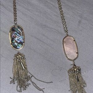 Elegant Abalone and Rose Quartz Pendant Necklace